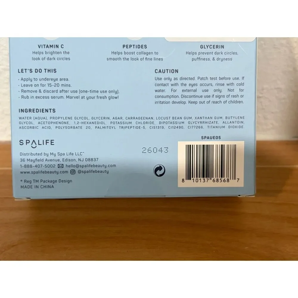 SpaLife Puppy Eyes Corgi Undereye Masks Brightening 10 Pack NIB